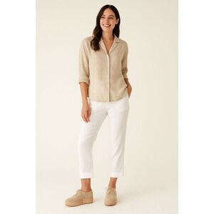 Stuart Weitzman Platform Oxfords Women 8.5 Beige Espadrille Resort‎ Core Spain